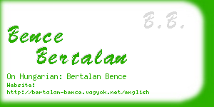 bence bertalan business card